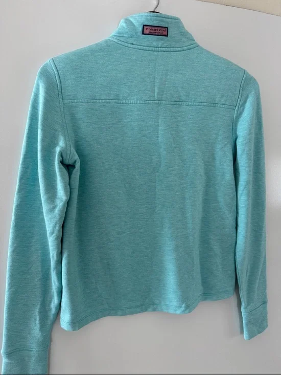 VINEYARD VINES Shep Shirt Womens Small 1/4 Zip Pullover Sweatshirt Mint Green - Picture 9 of 13